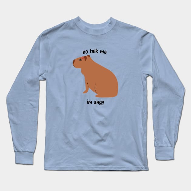 capybara pet Long Sleeve T-Shirt by MakiArts